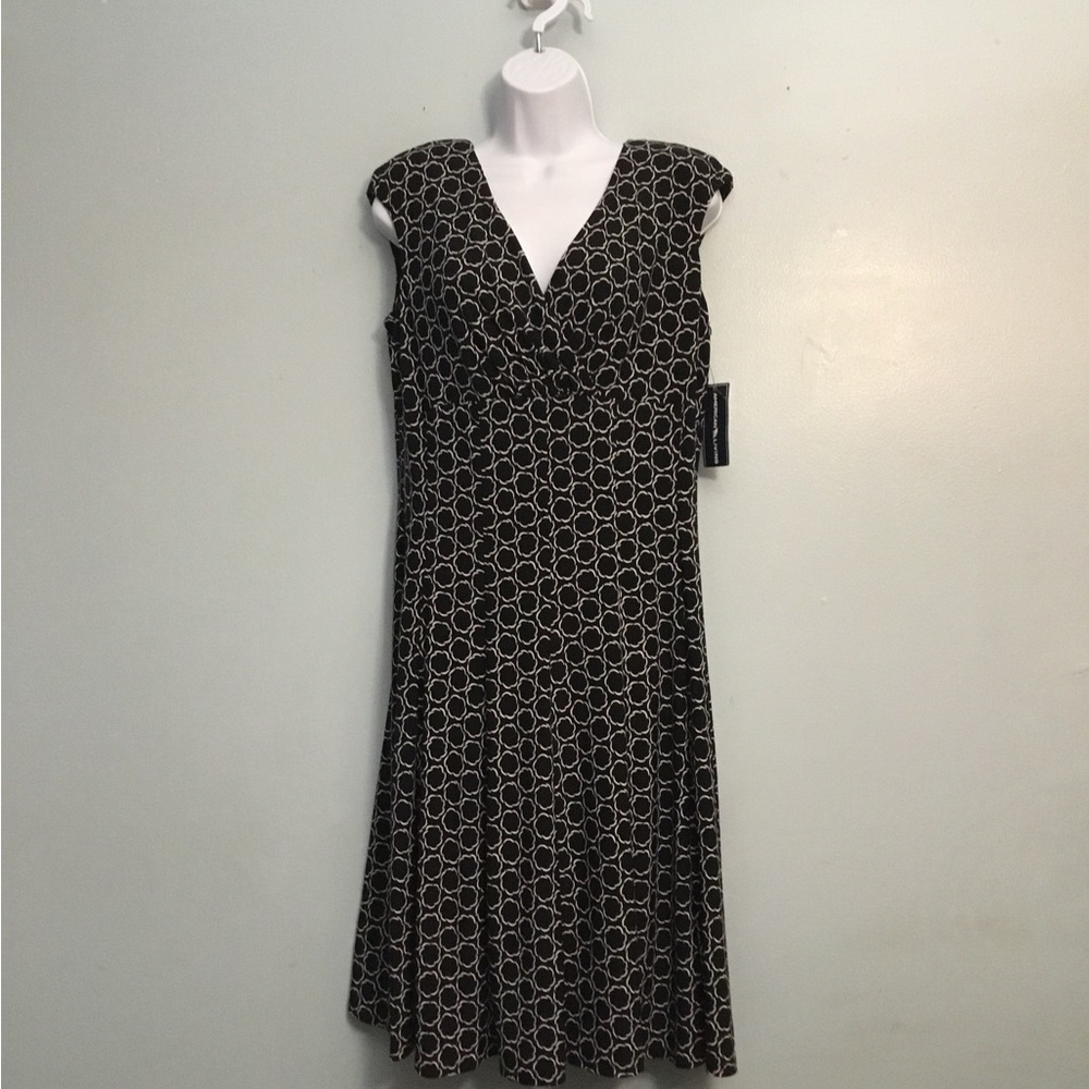 American Living Black and White Patterned Midi Dress - Picture 9 of 15